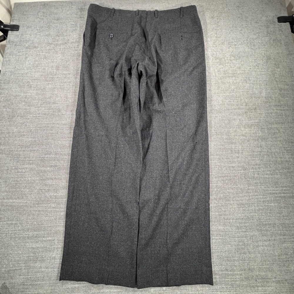 John Alexander Dress Pants Mens 36R Charcoal Grey Excellent 100% Wool Trousers